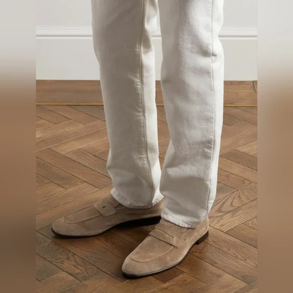 Zegna - L'asola Suede Loafers - Neutrals - Picture 3 of 8